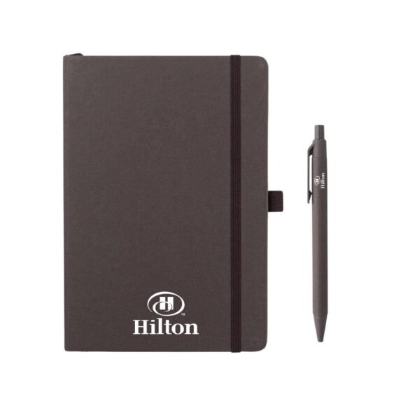 A5 Hard Cover Notebook & Pen Set - Coffee Paper - Image 8
