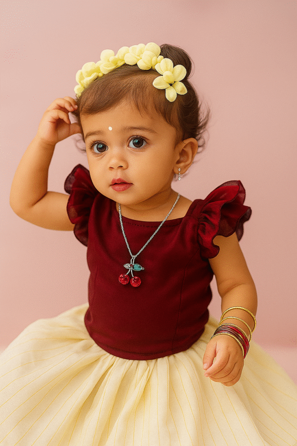 Sparkle Cherry Love Pendant – Romantic Red Crystal Cherry Necklace