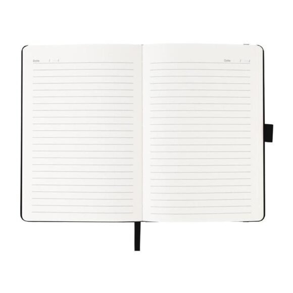 A5 PU Notebook with Pen Loop - Black - Image 5