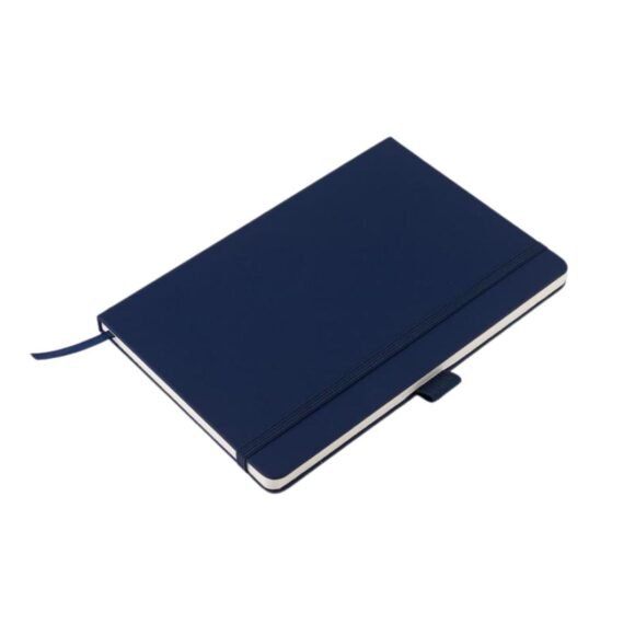 A5 PU Notebook with Pen Loop - Navy Blue - Image 3