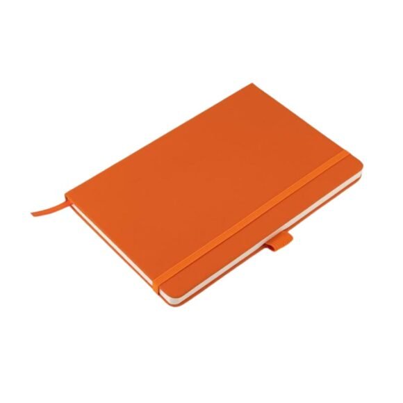 A5 PU Notebook with Pen Loop - Orange - Image 3