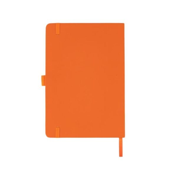 A5 PU Notebook with Pen Loop - Orange - Image 5