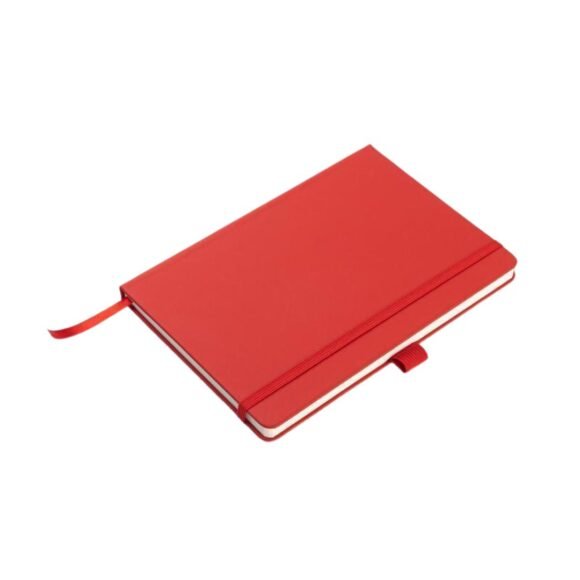 A5 PU Notebook with Pen Loop - Red - Image 3