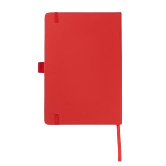 A5 PU Notebook with Pen Loop - Red - Image 4