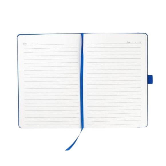 A5 PU Notebook with Pen Loop - Royal Blue - Image 3