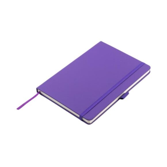A5 PU Notebook with Pen Loop - Violet - Image 3