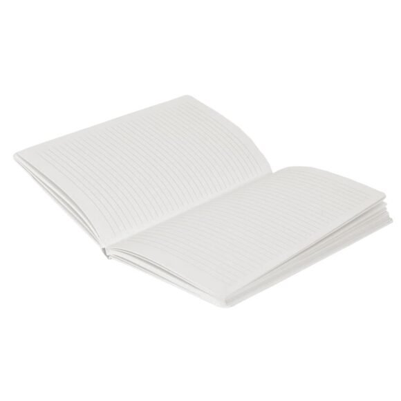 A5 PU Notebook with Pen Loop - White - Image 3