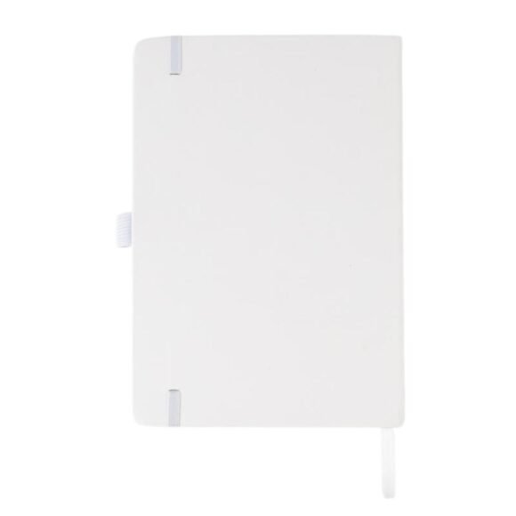 A5 PU Notebook with Pen Loop - White - Image 4