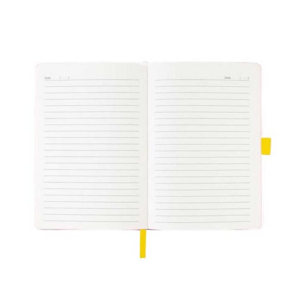 A5 PU Notebook with Pen Loop - Yellow - Image 2