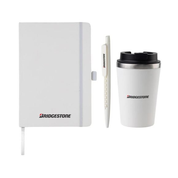 Giftology Set of Double Walled Tumbler, A5 Notebook and Pen - Image 3