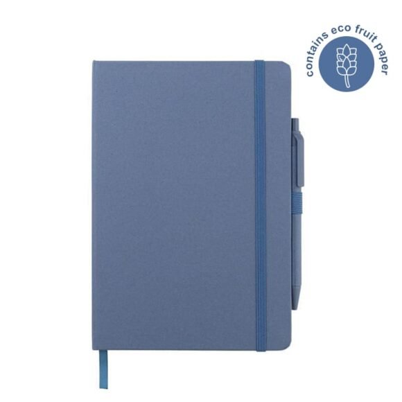 A5 Hard Cover Notebook & Pen Set - Lavender Paper