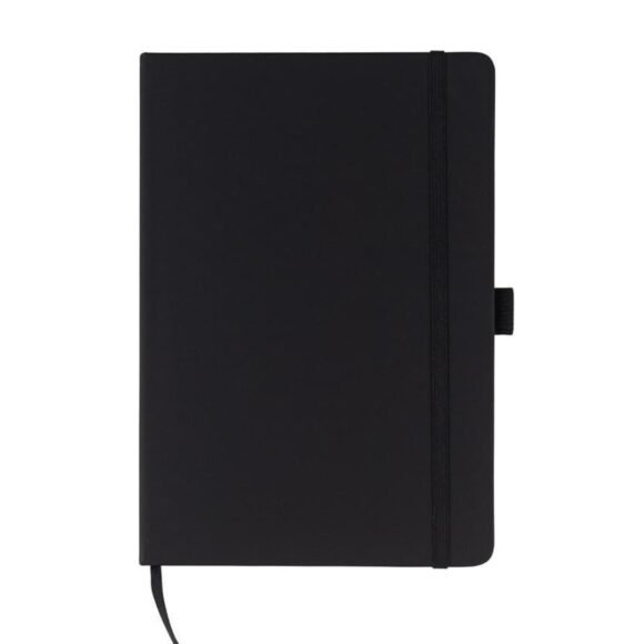 A5 PU Notebook with Pen Loop - Black