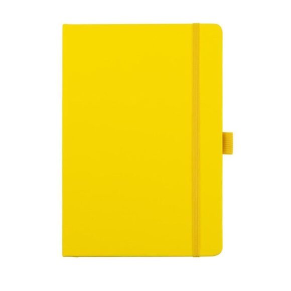 A5 PU Notebook with Pen Loop - Yellow