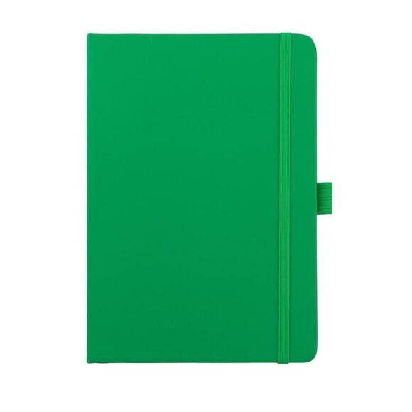 A5 PU Notebook with Pen Loop - Green