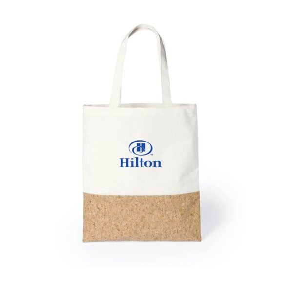 eco-neutral Recycled Cotton/Cork Shopping Bag - Image 4