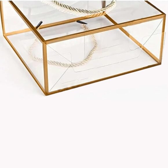 GOLDEN BORDER TRANSPARENT PVC GIFT BOX - Image 5