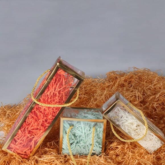 GOLDEN BORDER TRANSPARENT PVC GIFT BOX - Image 6