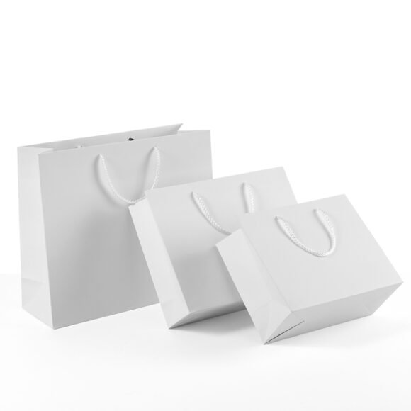 White Plain Paper Gift Bags