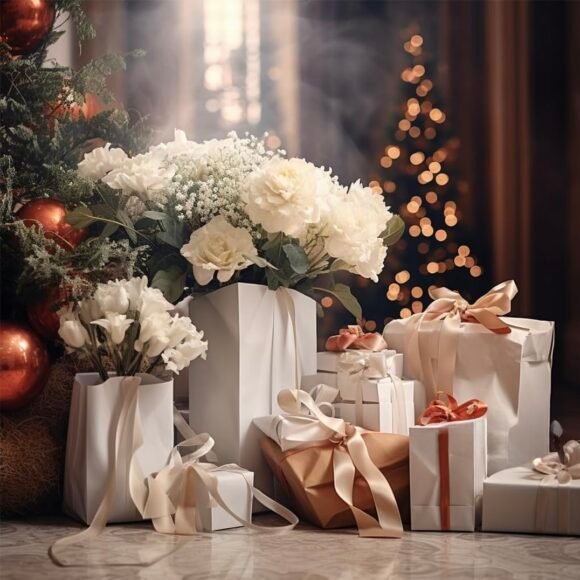 White Plain Paper Gift Bags - Image 6