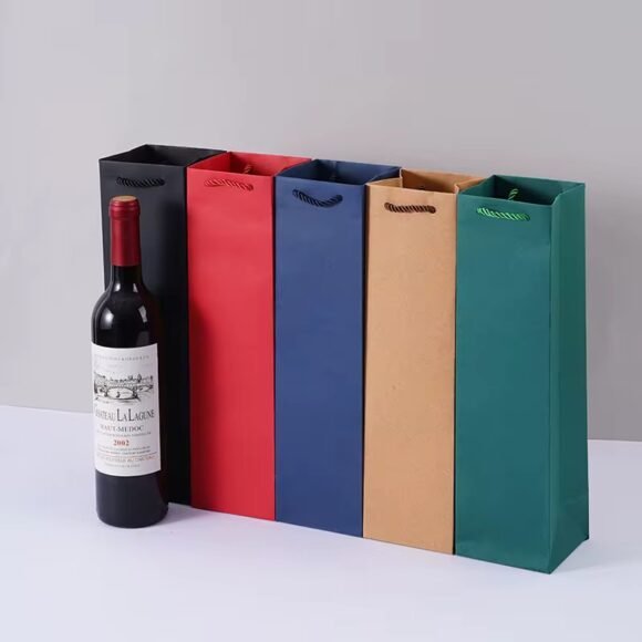 Premium Kraft Wine Bottle Gift Bags
