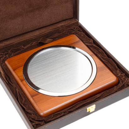 Premium Pinewood Plaque with Silver Plate