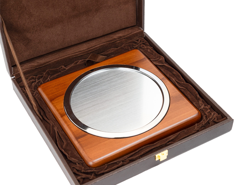 Premium Pinewood Plaque with Silver Plate