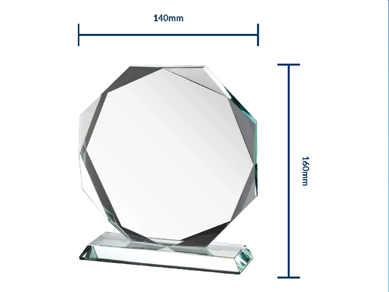 Premium Faceted Crystal Award – Small Size - Image 2