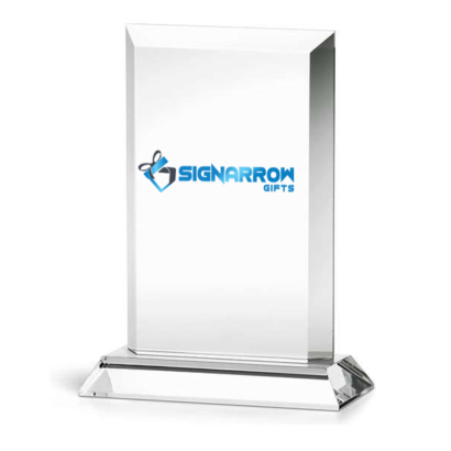 Premium Crystal Glass Trophy – Elegant Rectangular Design