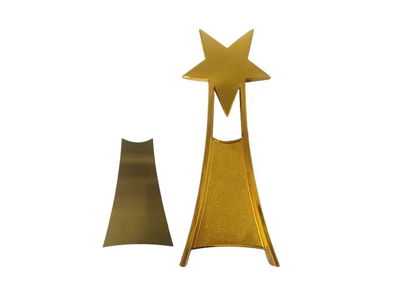 Star Trophy – Gold Finish with Velvet Box - Image 3
