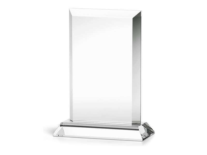Premium Crystal Glass Trophy – Elegant Rectangular Design - Image 3