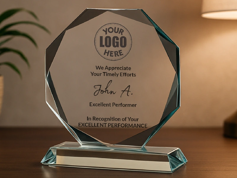 Premium Faceted Crystal Award – Large - Image 4