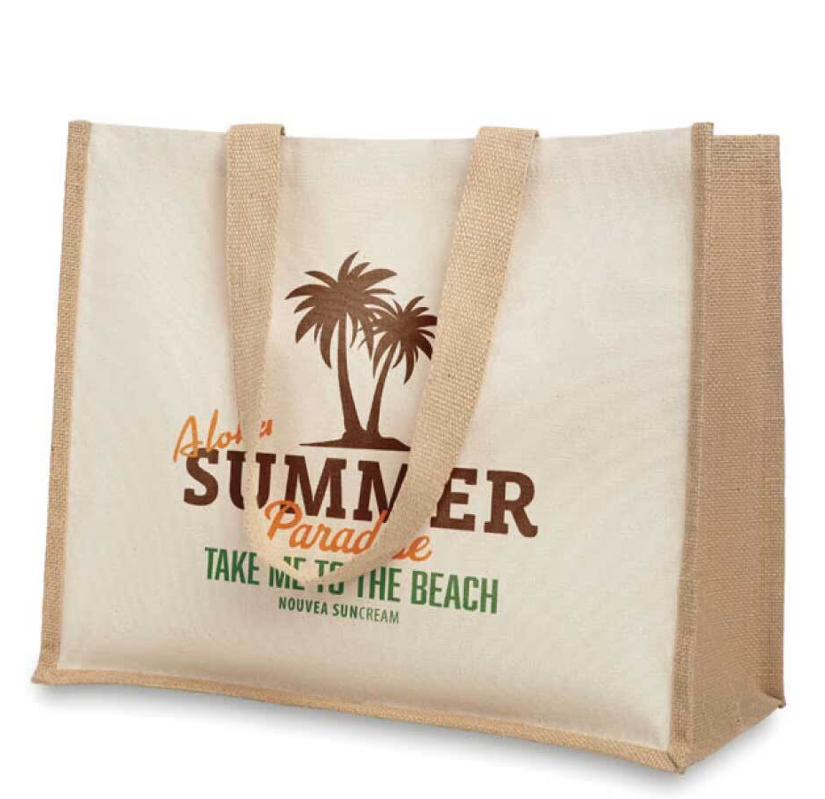 Jute and Cotton Shopping Bag - Image 2