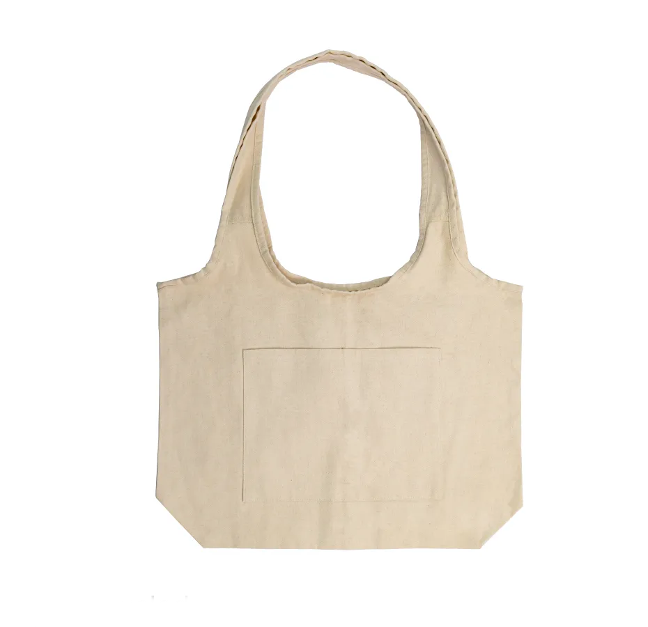 Cotton Hobo Bag with Front Pocket - Image 6