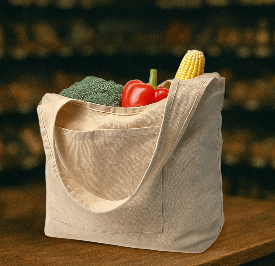 Cotton Hobo Bag with Front Pocket - Image 2
