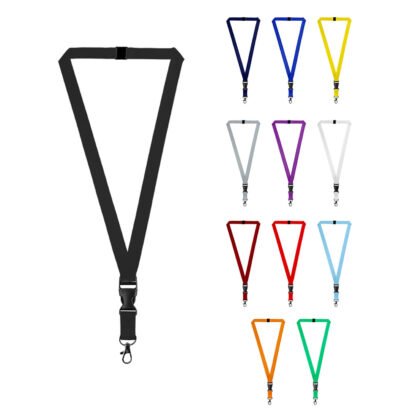 20mm Strong 3-in-1 Lanyard with Metal Safety Lock & Hook