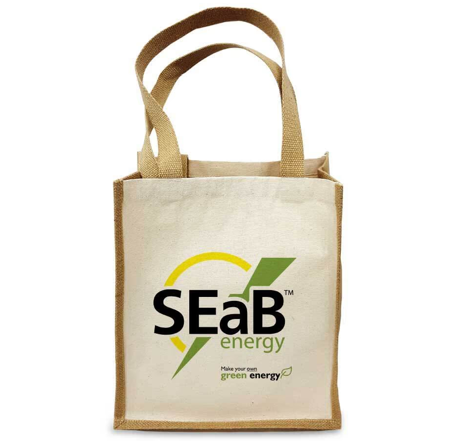 Jute and Cotton Bag – Two Side Print - Image 2