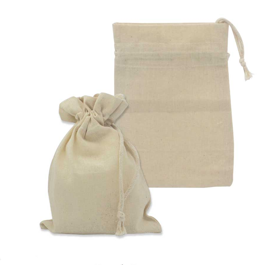 Drawstring Cotton Pouch Bag