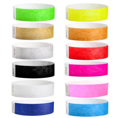 Tyvek Wristbands – Waterproof, Adjustable & Adhesive
