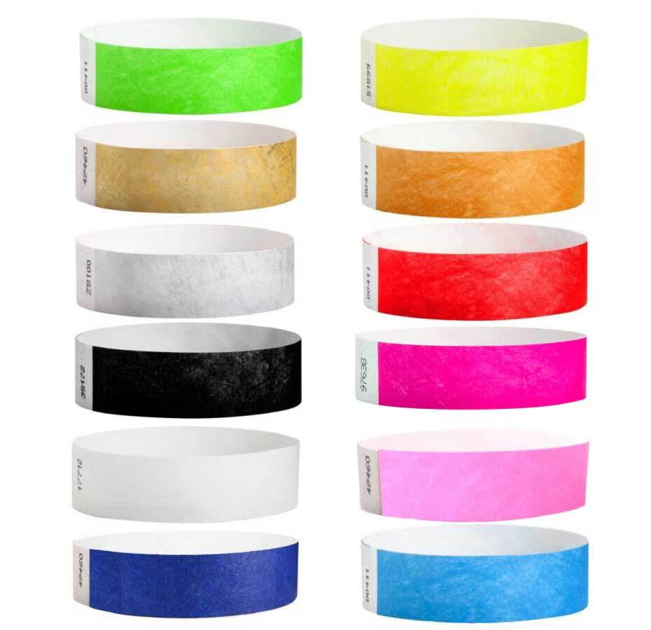 Tyvek Wristbands – Waterproof, Adjustable & Adhesive
