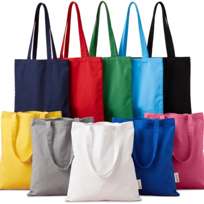 Custom Recycled Cotton Shopping Bags