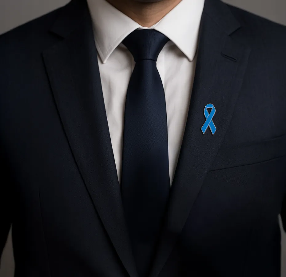 Prostate Cancer Awareness Metal Badge with Magnet - Image 3