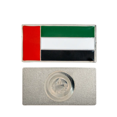 UAE Flag Metal Rectangle Badge with Magnet