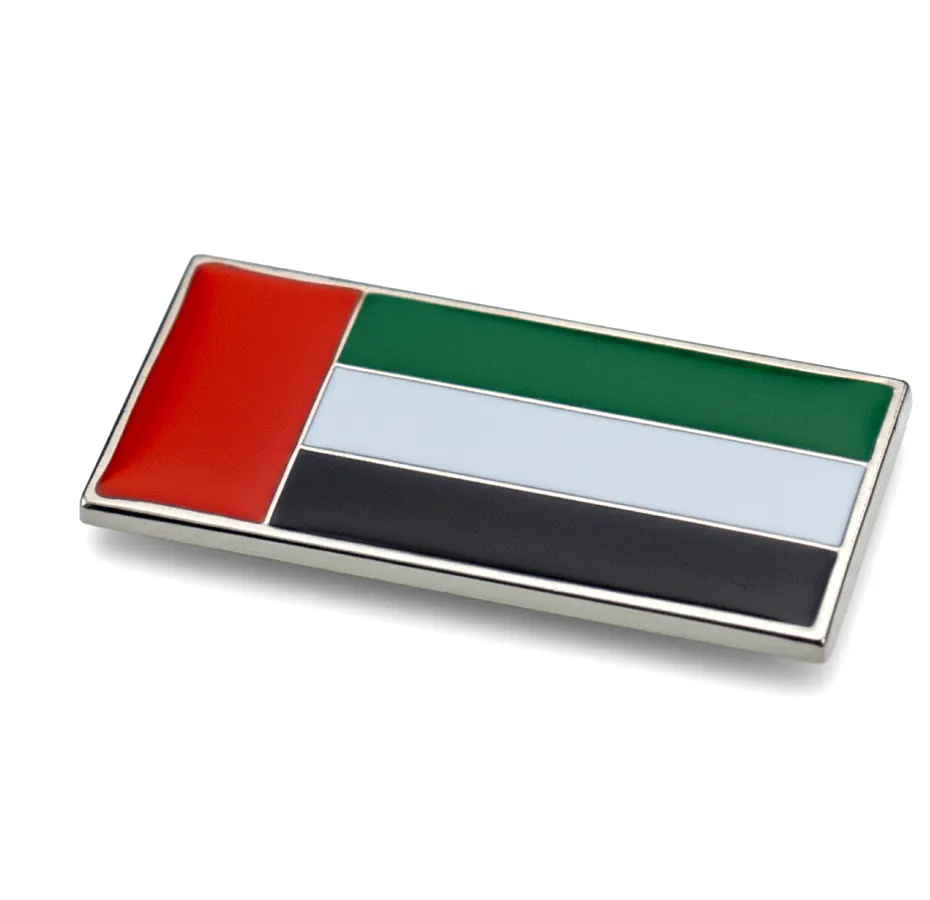 UAE Flag Metal Rectangle Badge with Magnet - Image 3
