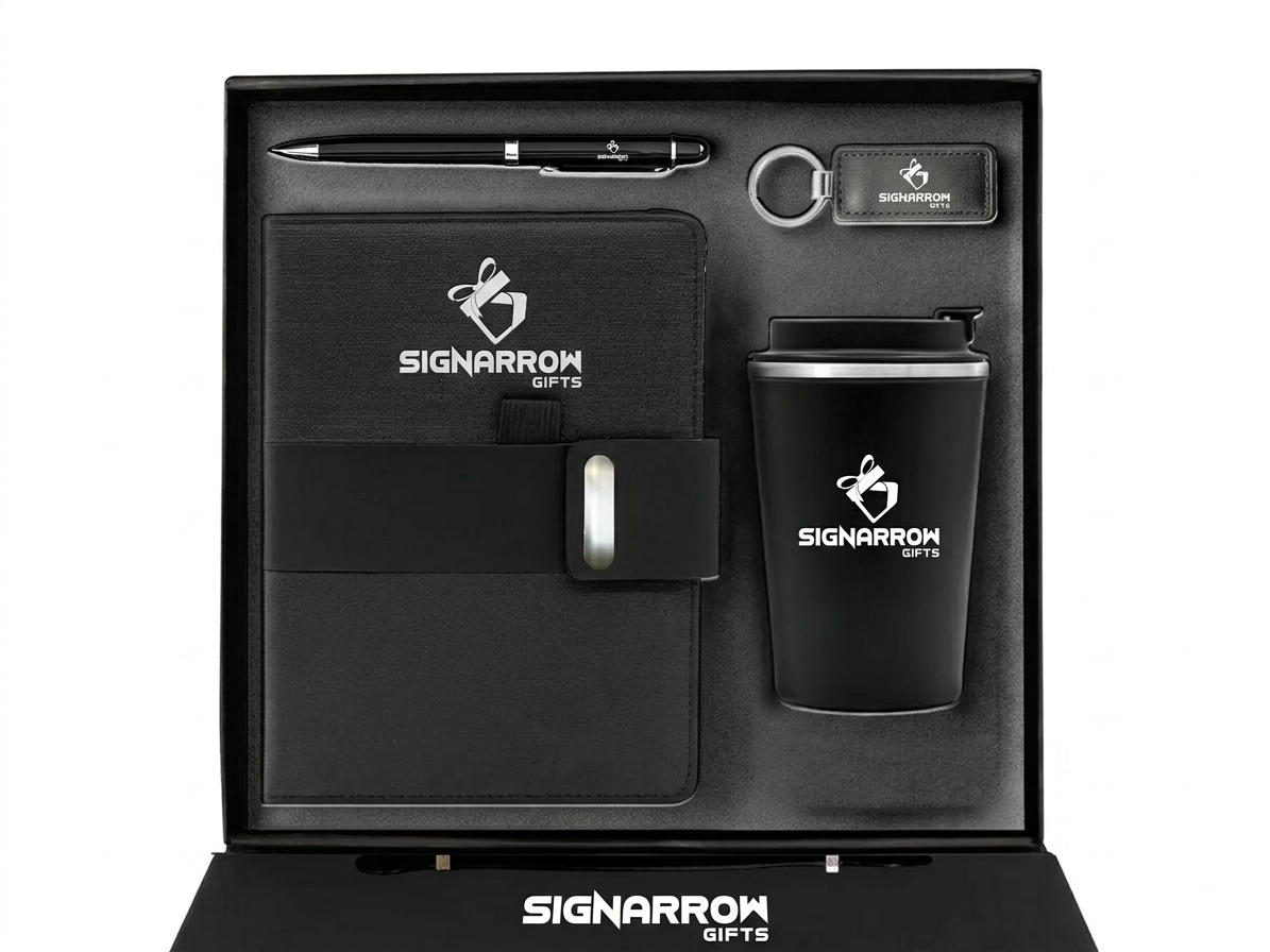 Black 4-Piece Corporate Gift Set