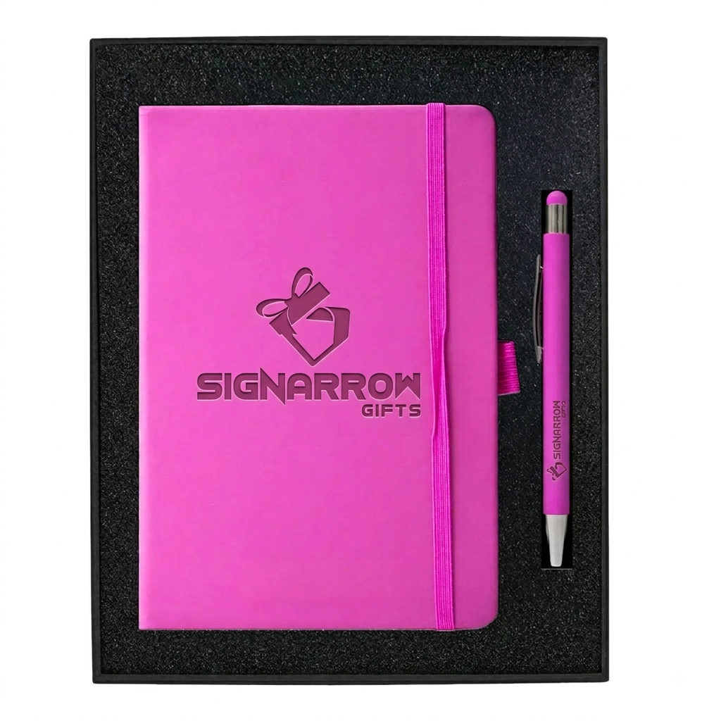 Pink Notebook & Pen Gift Set