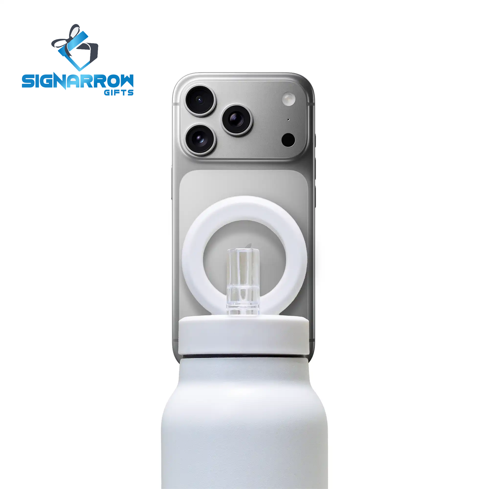 Magnetic Compatible Insulated Water Bottle – White - Image 3