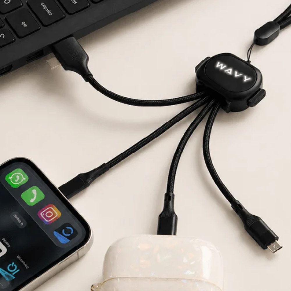 5-in-1 Fast Charging Cable with Smart NFC Sharing - Image 2